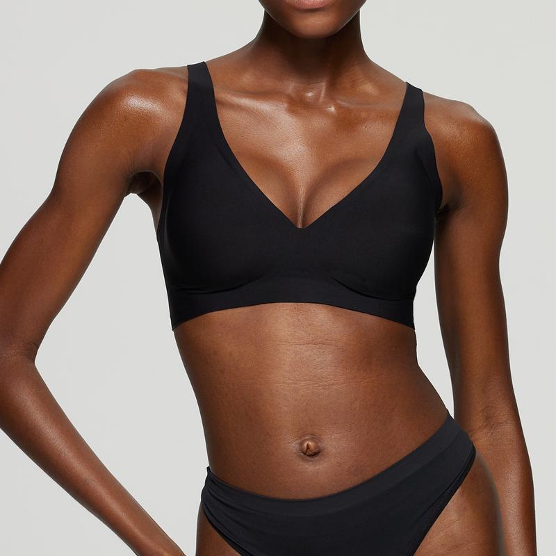 💜 LAST DAY PROMOTION - 50%OFF💜Womens Comfortable Wireless Bras Push Up Bralettes Seamless Tshirts Bras Deep V Everyday Bras