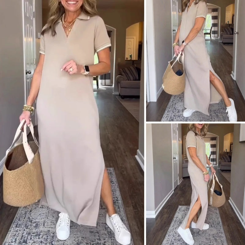 ⏳Time-limited Special⏰Women's T-Shirt Maxi Dress with Side Split